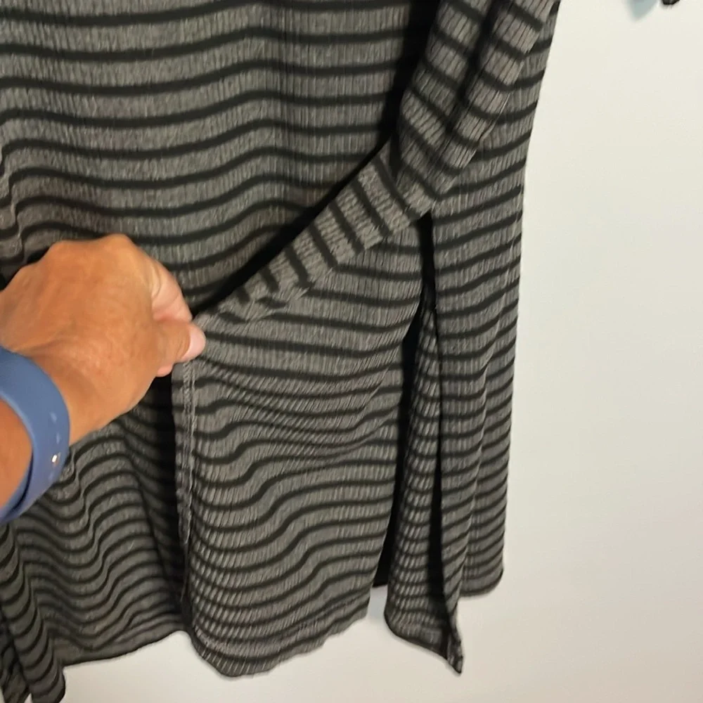 Dressed in LALA Black Striped Wide Leg Pants Set - Picture 7 of 10